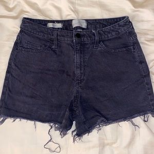 Black jean shorts